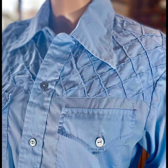 ▪️VTG▪️H BAR C▪️1960's Retro Western Rockabilly Pinkuck Ranchwear Shirt - Picture 3 of 8